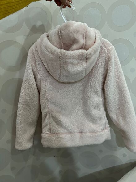 Pembe Peluş Kapüşonlu hırka decatlhon