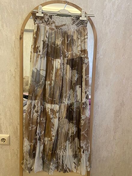 Desenli sifon etek