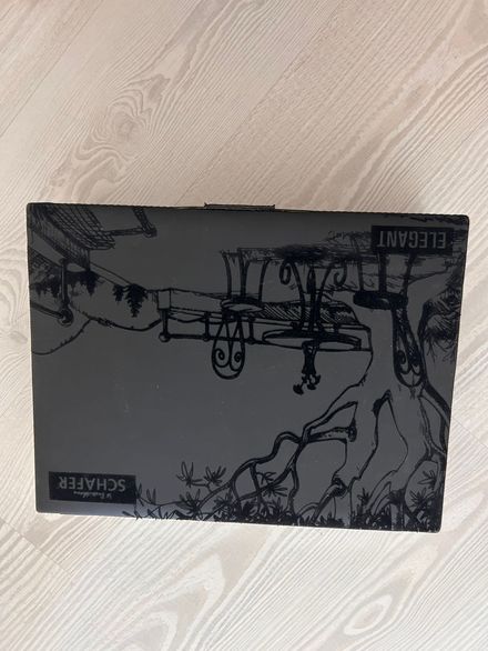 Schafer Elegent Siyah Çiçek Desenli Kutu