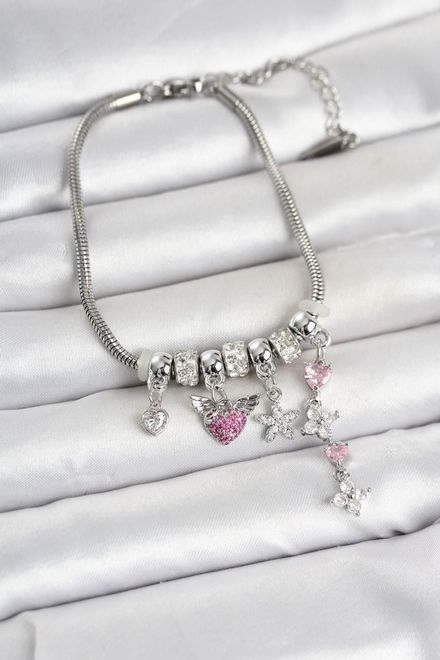 çelik charm bileklik