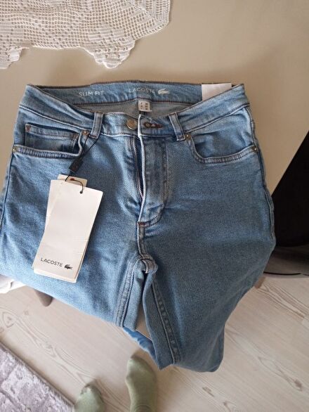 Lacoste Slim Fit Mavi Jean Pantolon