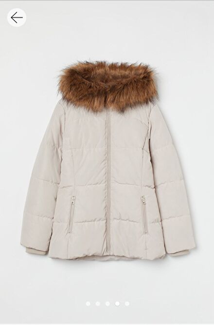 H&M kapüşonlu şişme mont 🤍💝