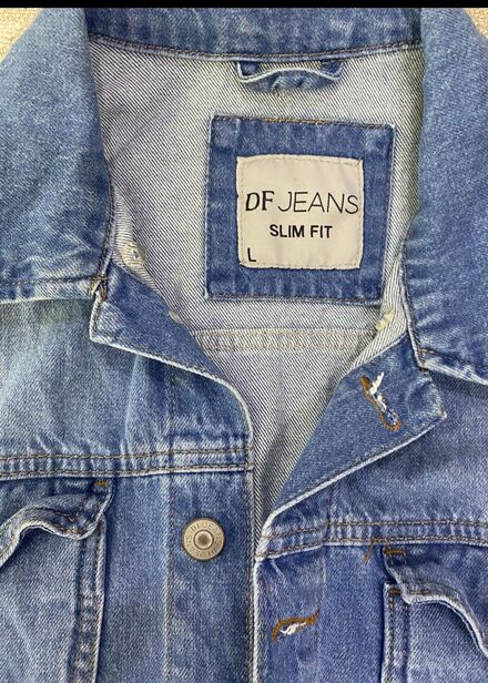 DF Jeans Erkek Mavi Slim Fit Denim Ceket