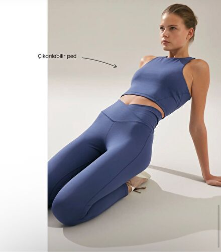Mavi jeans Yüksek Bel Spor Tayt