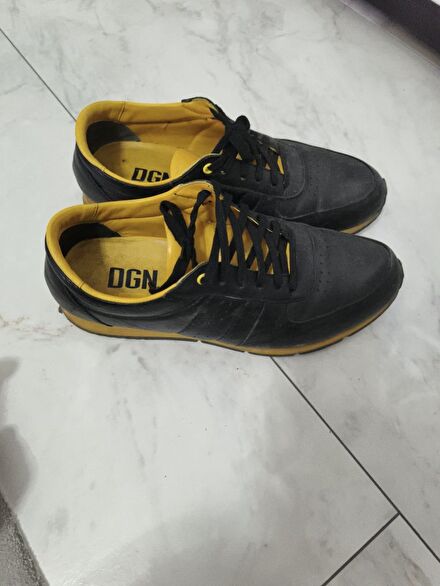 Siyah Sarı DGN Sneaker Erkek Ayakkabı