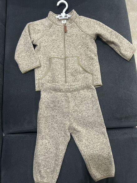 H&M Gri Bej Melanj İkili Takım