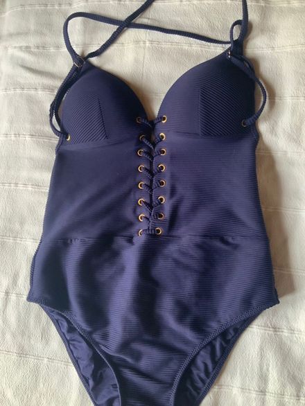 Calzedonia Lacivert Bağcıklı Mayo