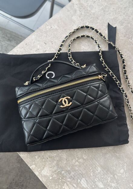 Chanel Siyah Kapitone Kol Çantası #takip
