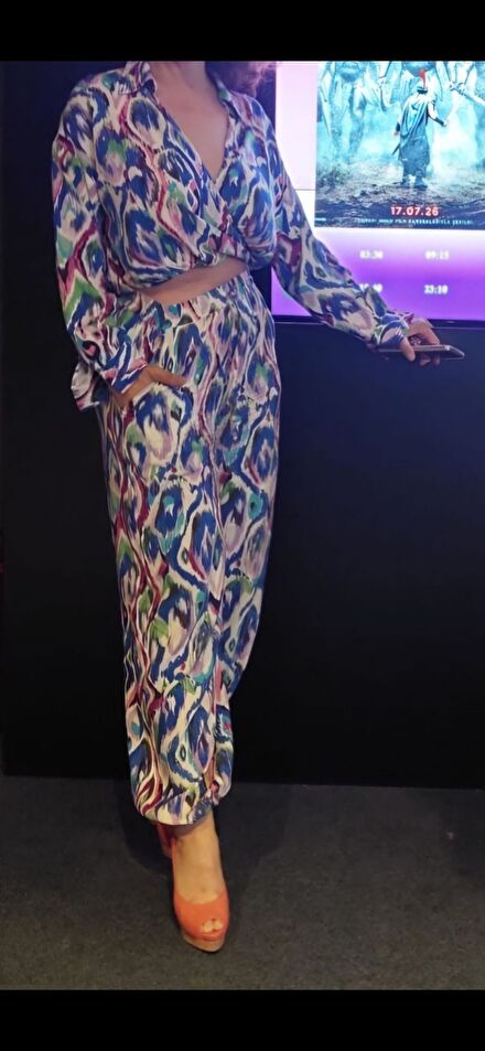 Zara Desenli İkili Takım