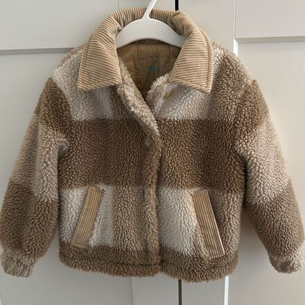 Zara Bej Ekoseli Polar Mont