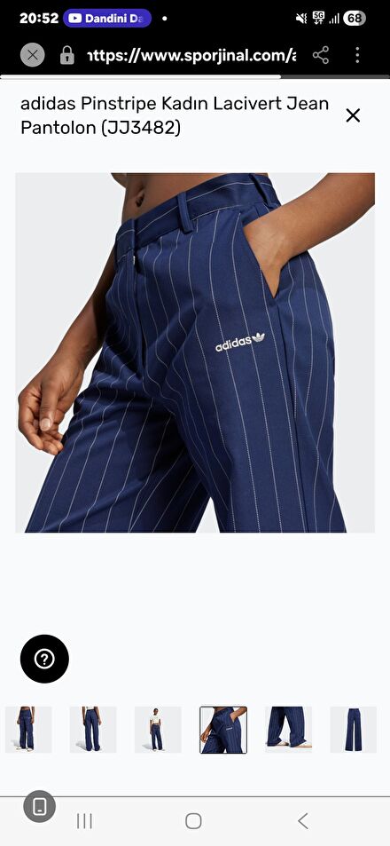 Orjinan Adidas Lacivert Pinstripe