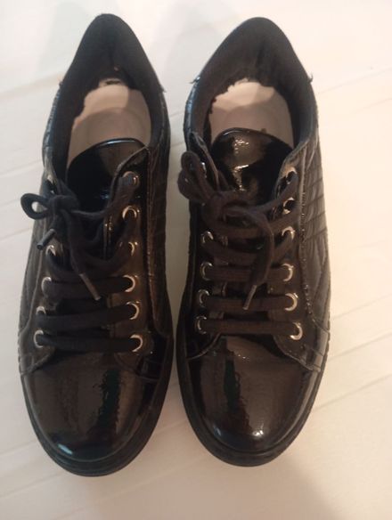 Marcatelli Siyah Patent Deri Sneaker