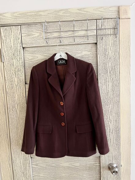 Kahverengi kaşe blazer
