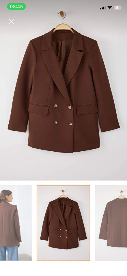 Trendyol Kahverengi Blazer Ceket