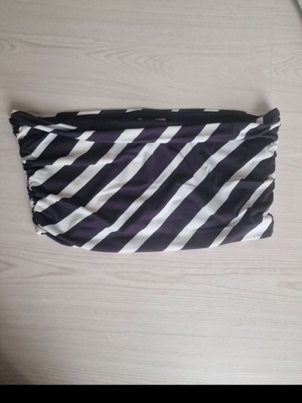 #yeni#H&M Strapez Çizgili Bluz