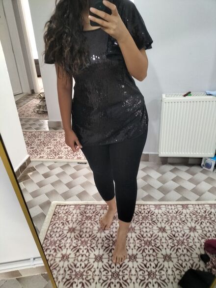 palet yarasa kol mini elbise/tunik
