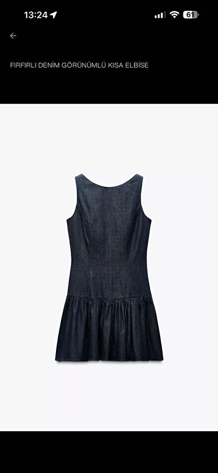 Zara Denim Kısa Elbise
