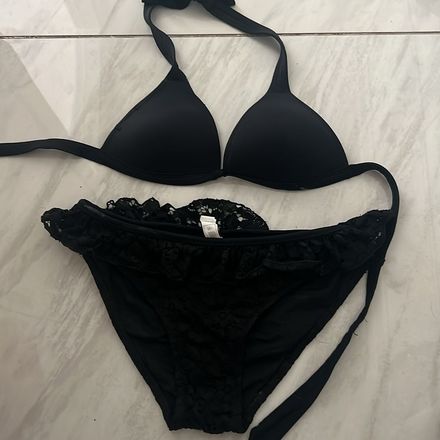 Penti Siyah Dantelli Bikini Takımı