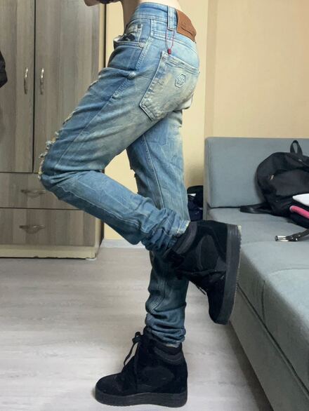 Y2k düşük bel philipp plein jean