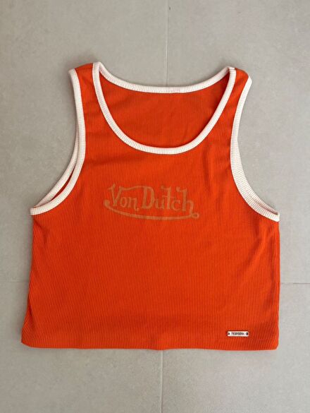 Von dutch turuncu y2k crop tank atlet