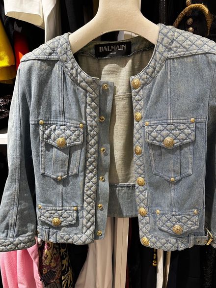 Balmain kot ceket denim