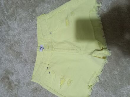 Twist Jean Sarı Kot Şort