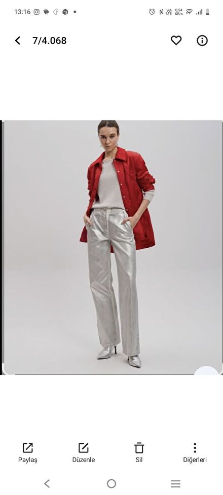 Max& Co silver kaplama pantolon