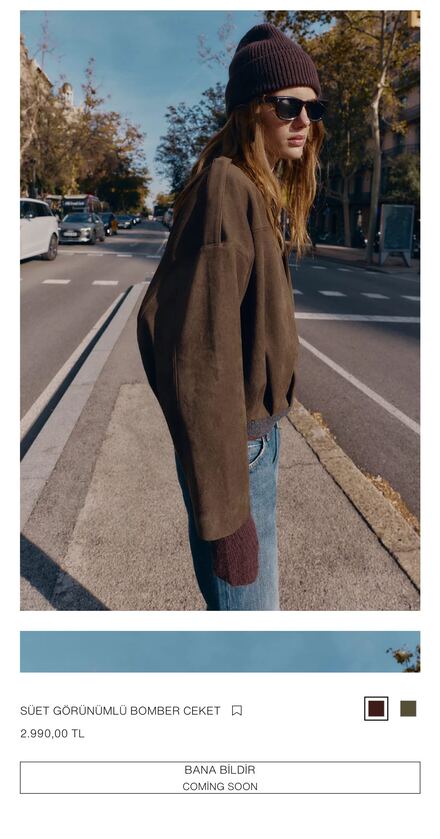 Zara süet bomber ceket