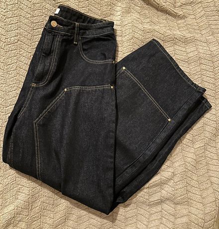 Lacivert Bol Kesim Jean Pantolon