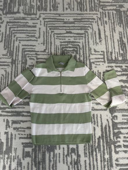 Yeşil Çizgili Polo Yaka Tişört