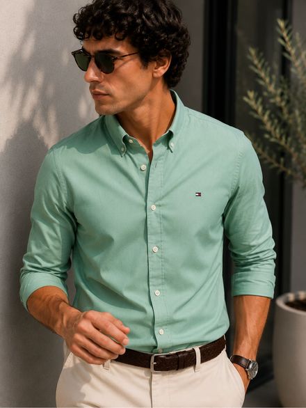 Tommy Hilfiger Yeşil Gömlek