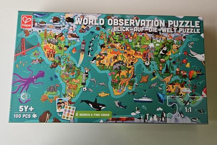 Hape 2in1 Dünya Turu Puzzle ve Oyun 1