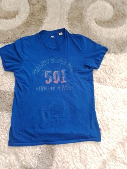 Levi's Mavi 501 Baskılı Erkek Tişört