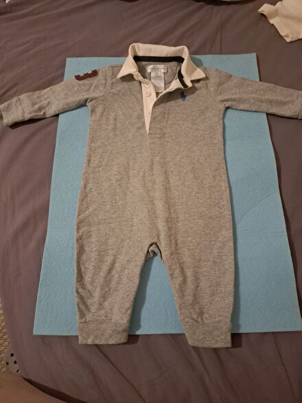 Ralph Lauren 3m Gri Bebek Tulumu