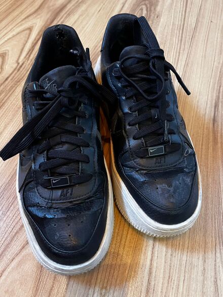 Nike Siyah Deri Sneaker airforce