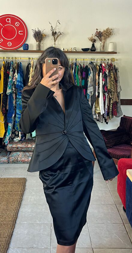 Vintage saten takım - 42 beden