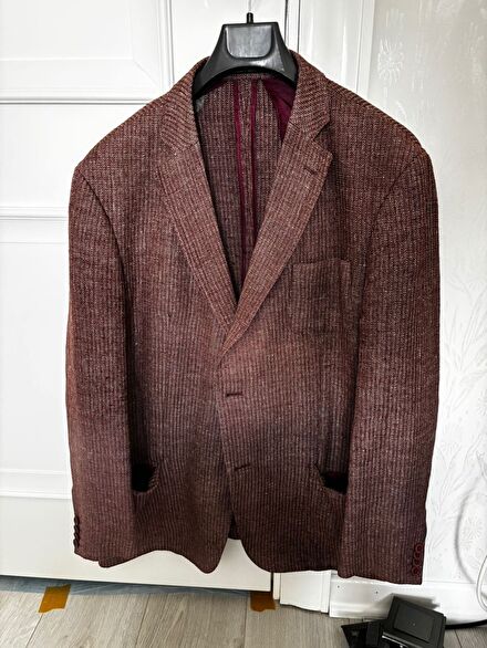Bordo Erkek Blazer Ceket