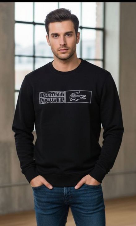 #Lacoste Siyah Erkek Sweatshirt