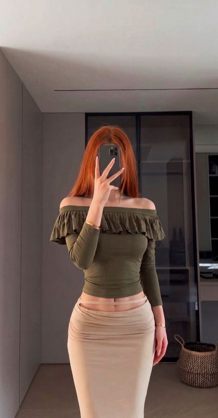 Off shoulder Hakı yeşil Y2K bluz 🌿🍃🍀