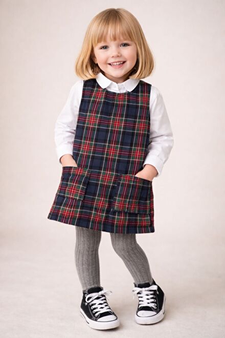 NEXT ekose çocuk elbisesi zara H&M