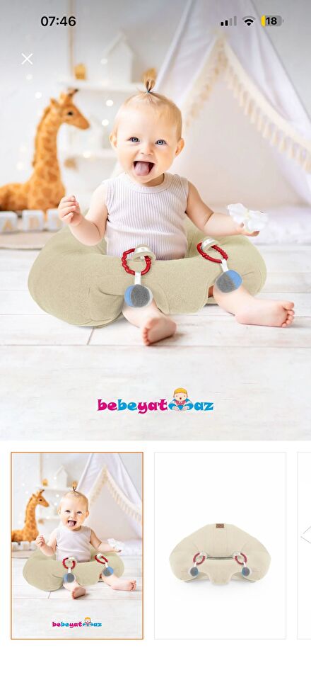 Bebek Destek Oturağı Ana Kucağı Bej