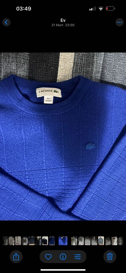 Lacoste marka saks mavisi kazak