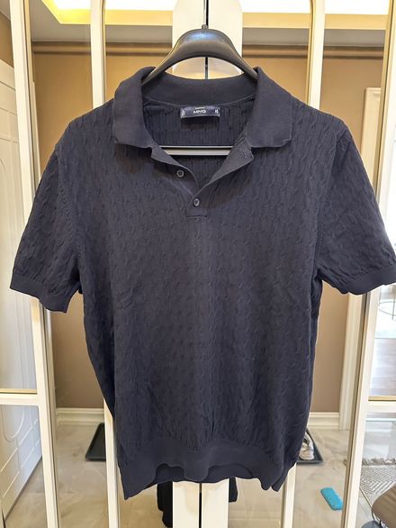 Mango man Lacivert Polo Yaka triko kazak