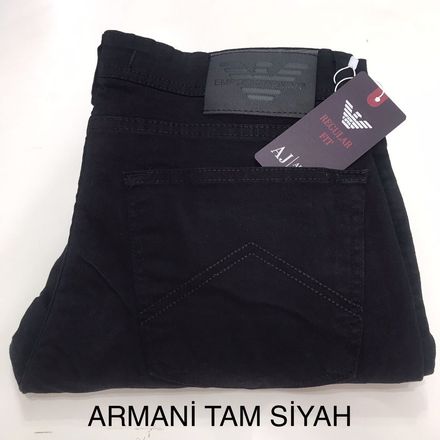 Çok kaliteli kot pantolon Tam siyah