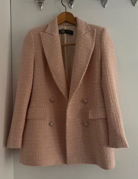 Zara Pembe Tüvit Blazer Ceket