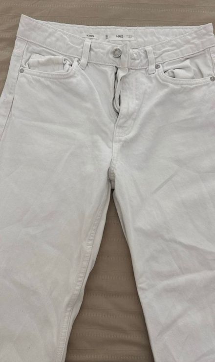 Mango Beyaz Jean Pantolon