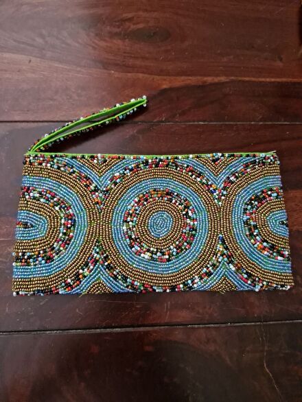 boncuk işli clutch çanta abiye spor