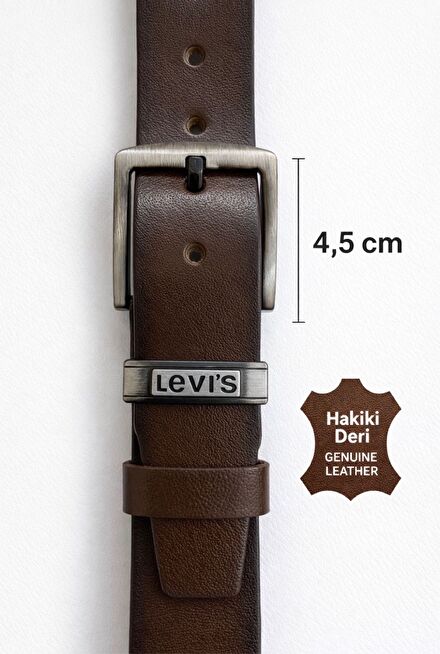 Levi's Kahverengi Deri Kemer 4,5 cm