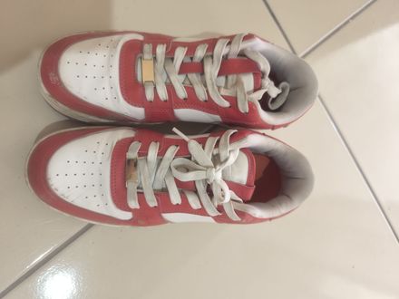 Nike Air Force 1 Kırmızı Beyaz Spor aykb