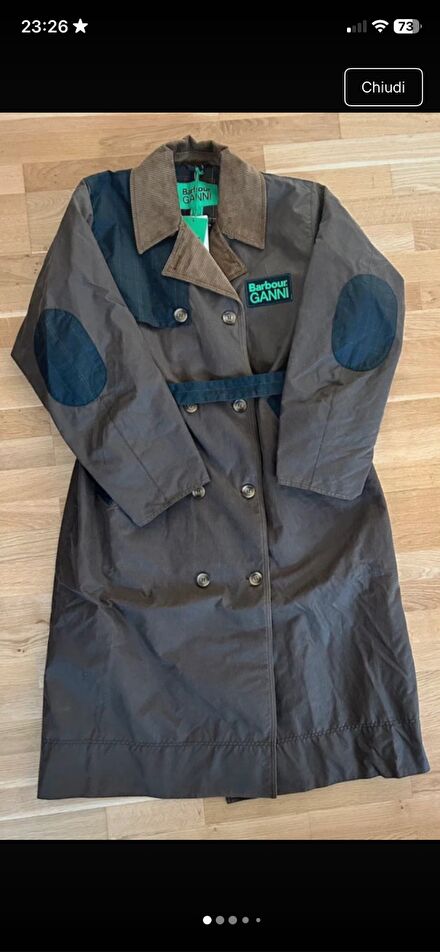 Barbour Ganni Trençkot Kahverengi